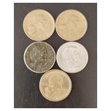 (3)Sacagawea $1 Dollar Coins 2000-D, 2000-P,2001-P