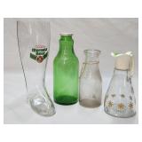(4)Piece Glass Lot Including Pages Dairy