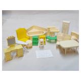 (18) Piece Plastic Marx Dollhouse Furniture