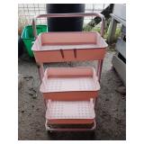 Plastic rolling shelf