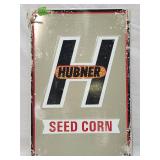 Metal Hubner Seed Corn Sign 12'ï¿½18'
