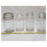 (4)Piece Jar Lot Including Ball,Atlas & Planters