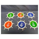 Vintage 1970s Nautical-Themed Drink Coasters 4.75ï¿½
