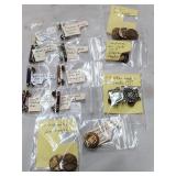 (17) Vintage Military Pin Backs