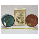 (3) Vintage Tins Including Bowers Mints