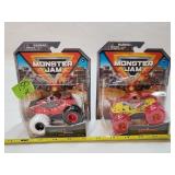 (2)NIB Monster Jam Northern Nightmare/Megalodon