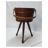 Basket Ville Mid Century Wooden Barrelï¿½19'H