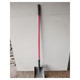 Flat head shovel with fiberglass handle