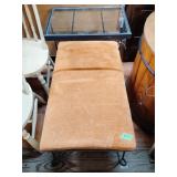 Vintage industrial style gossip bench
