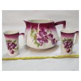 Unmarked Dresden Pitcher and Cups