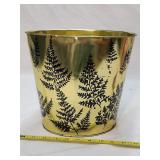 Vintage Small Metal Trash Can 9'H