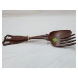 Vintage Metal Spoon & Fork Wall Hangers 19.5'L