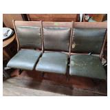 Antique Wood Folding Theater Seat 55'Lx23'Wx33'H