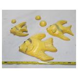Vintage Chalkware Fish Wall Hangers