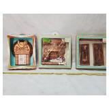 (3) NIB Vintage Wall Plaques