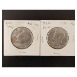 (2) Kennedy Bicentennial Half Dollars