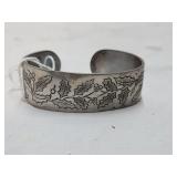 Kirk Stieff Pewter Cuff Bracelet 'Winter Holly'