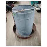Galvanized chicken feeder 17' tall