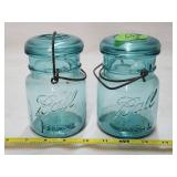 (2) Ball Ideal Jars w/ Lids 5.5'H