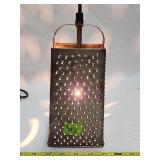 Working Vintage Grater Hanging Light