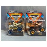 (2) Monster Jam 1:64 Scale Die-Cast Trucks NIB -
