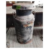 Vintage metal milk can 20.5' tall
