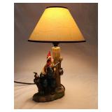 Working Rooster Table Lamp 17'H