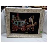 Framed Painted felt art piece 19' x 15'