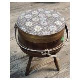 Wooden Sewing/Knitting Basket 20'Hx12'D