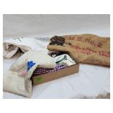 Miscellaneous Textile Lot Including Potatoe Sack