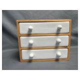 Raw Unfinished Pine Wood and Porcelain