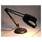 Working Magnifying Desktop Lamp w/Cast Iron Base