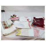 Vintage Linens Lot Including Aprons