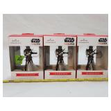 (3) NIB Hallmark Star Wars Mandalorian Ornaments