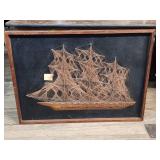 Large Vintage String Art Wall Hanger 39.5'ï¿½28.5'