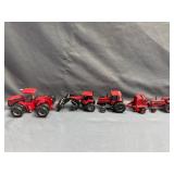 Case & International Toy Tractors & Round Bailer