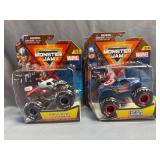 (2) Monster Jam 1:64 Scale Die-Cast Trucks NIB -