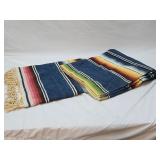 Vintage Saltillo Serape Woven Blanket 59'ï¿½84'