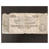 1864 $10 Confederate States of America