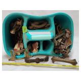 Plastic Tote with Plastic/Wood Art Deco Hardware