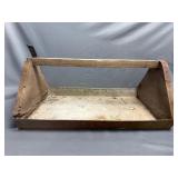 Vintage Wooden and Metal Carpenters Caddy