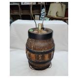 Barrel lamp no shade 22' tall
