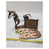 (3) Piece Metal Decor Lot