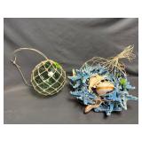 Hand Blown Green Glass Fishing Float Buoy Ball