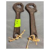 (2) Cast Iron Beer Cap Opener 7.25ï¿½