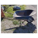 Metal wheel barrow