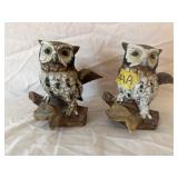 (2) Homeco Owls Figurines 5'