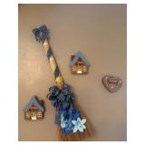 Home Sweet Home Wall Decor 5' & Decorative Broom