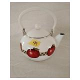 Enamel Apple Tea Pot 8.5'