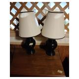 (2) Table Lamps with Shades 22'